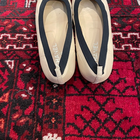 Authentic Chanel Nude Black Ballet Flats 40 - Picture 5 of 6